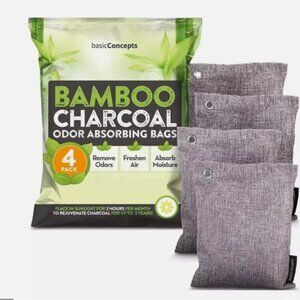 Bamboo Charcoal Odor Absorbing Bags 4 Pack